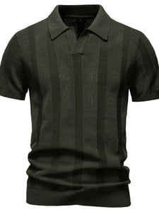Men's Classic Short Sleeve Knit Polo Shirt